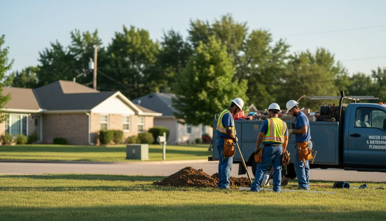 Residential water line and bathroom plumbing service in Earth City, MO